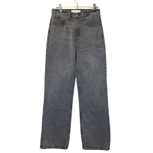 Abercrombie & Fitch Denim - Abercrombie & Fitch The Loose High Rise Jeans Women’s 24 00 Gray Denim Baggy Leg